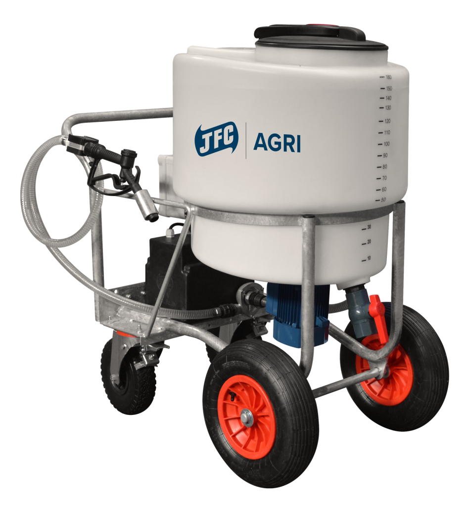 Milk Kart (170L) With Mixer & Pump side view