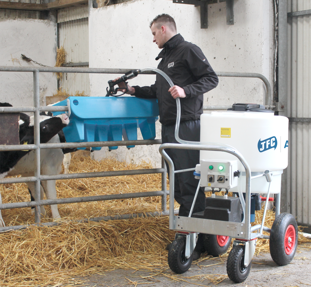 Milk Kart (170L) With Mixer & Pump filling compartment feeder