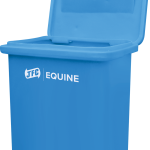 AI Storage Box (Blue) equine front view, top open