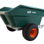 400 Litre ATV Tipping Trailer (Green) side view