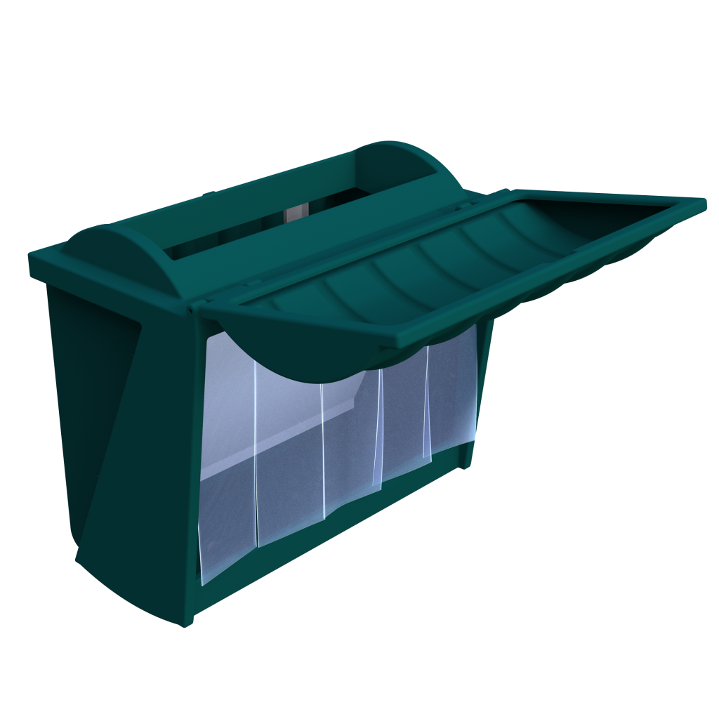 Creep Feeder (Green) with lid open