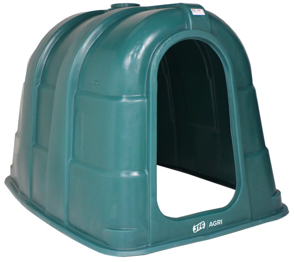 Large Single Calf Hutch (Green) c/w 1 vent cap