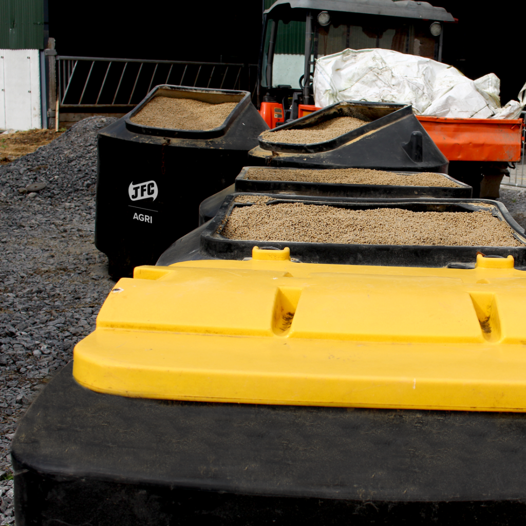 5 Cubic Meter Meal bins filled with feed