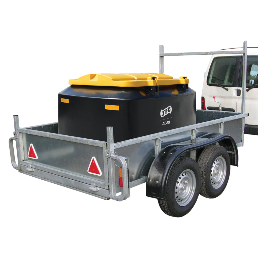 Cubic Meter Meal Bin on car trailer