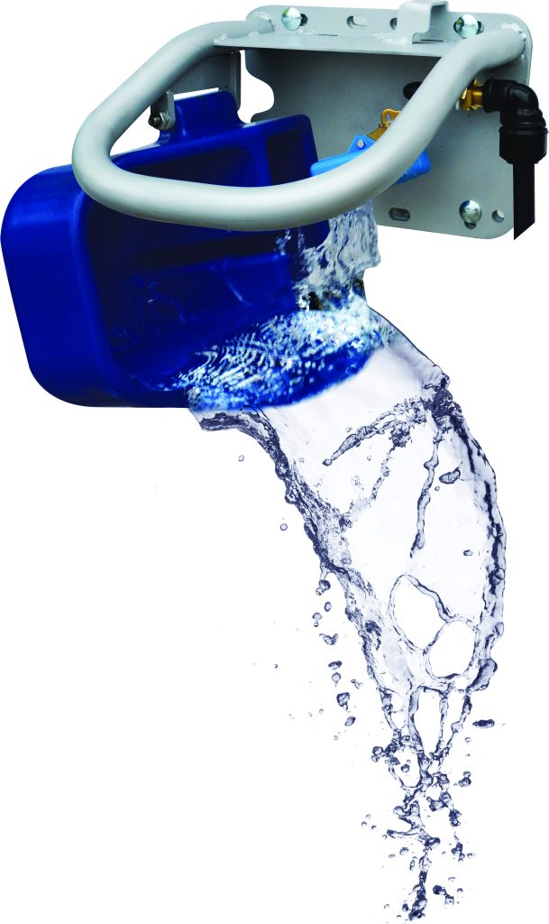 Dumpy Tip-over Drinker (Blue) tipping product image side