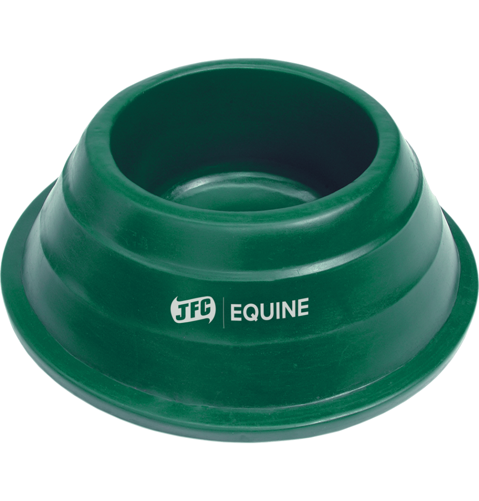 Green equine circular floor feeder