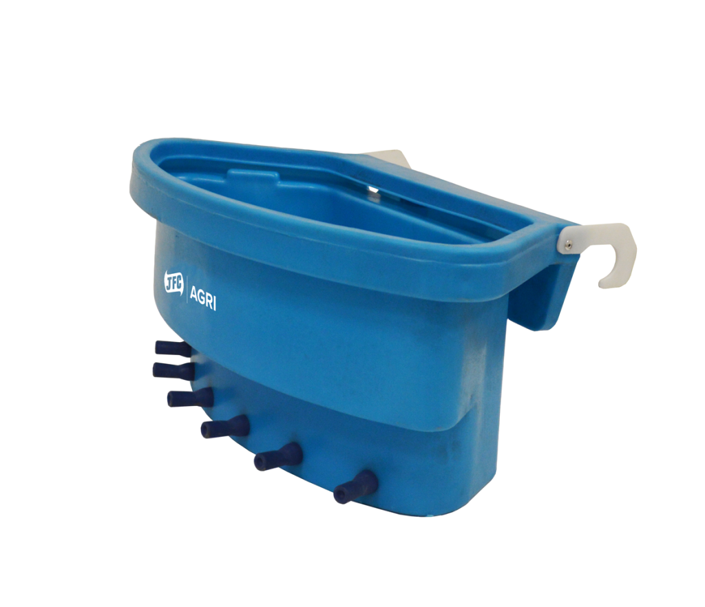 6 Teat Reservoir Calf Feeder - Starter Teats side view