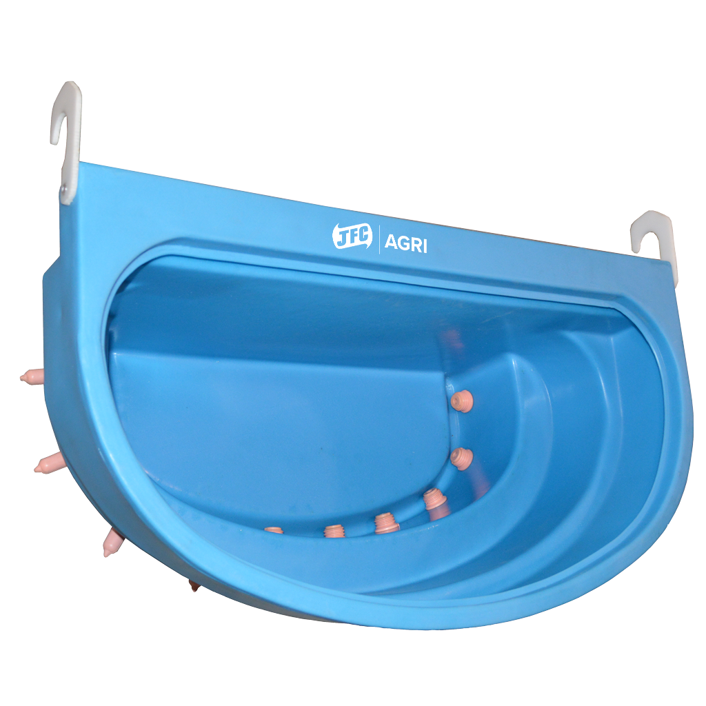 10 Teat Reservoir Calf Feeder - Peach Teats top view