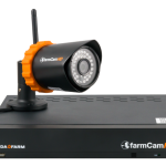 Farm Cam HD Starter Pack (1 x Camera & 1 x Receiver) camera on top of receiver