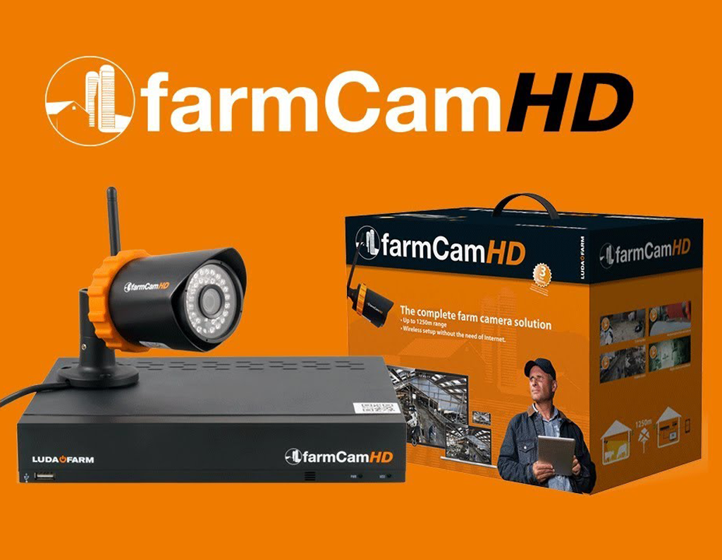 Farm Cam HD Starter Pack (1 x Camera & 1 x Receiver) showing camera & receiver)