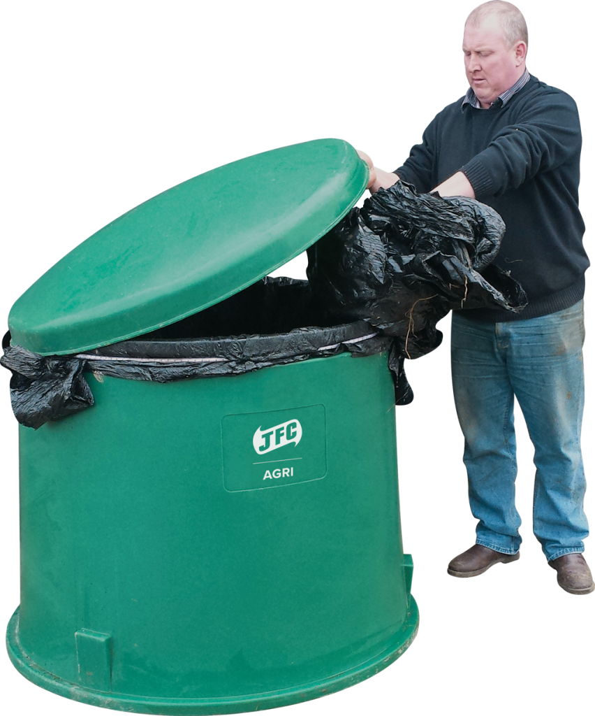 TidyWrap Recycling Bin open lid
