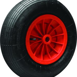 Wheelbarrow Wheel Plastic Rim, 1” Plain Bearing