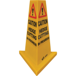 Yellow Hazard Cone (Hedge Cutting) Side view